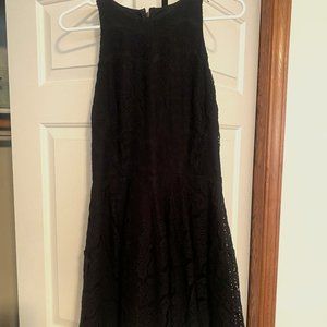 Black Sleeveless lace cocktail dress, Size M